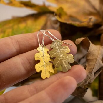 oak leaves earrings