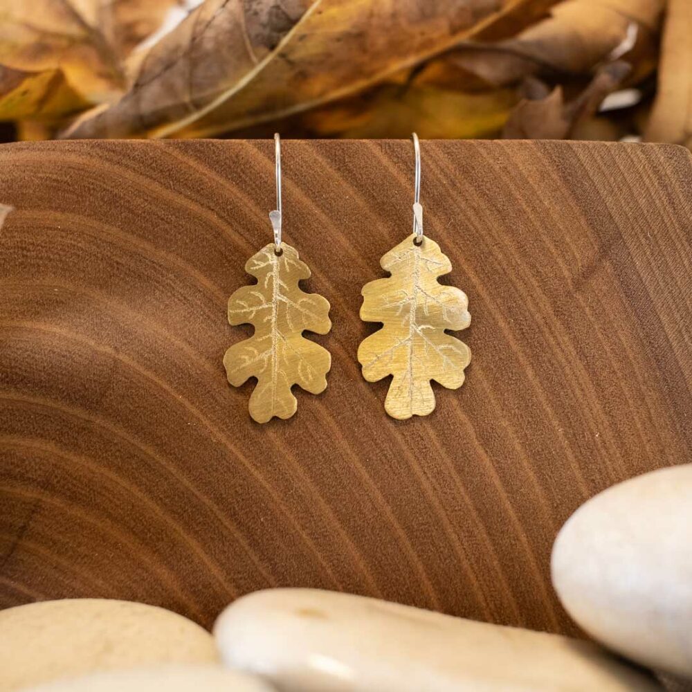 oak leaves earrings