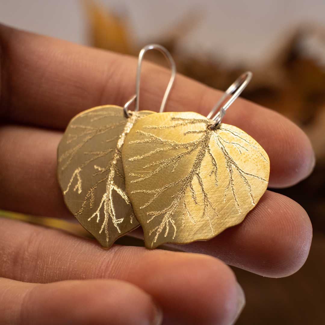 aspen leaves earrings