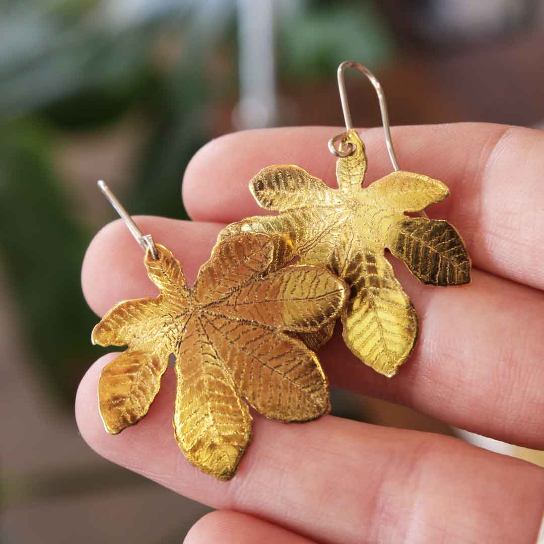 chestnut leaves earrings