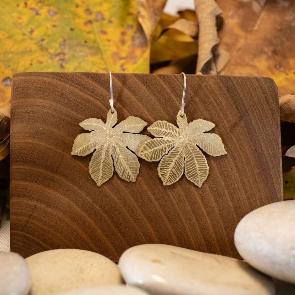 chestnut leaves earrings