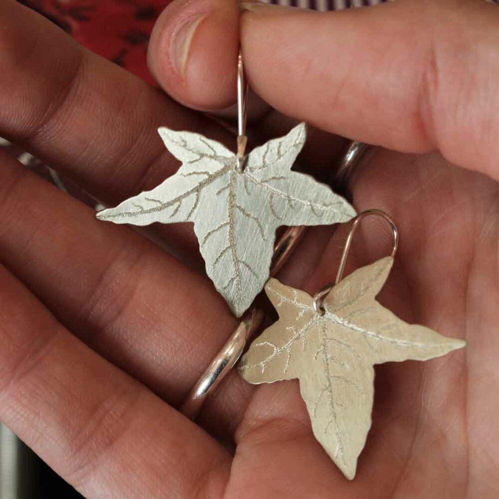 birch leaves earrings (Αντιγραφή)