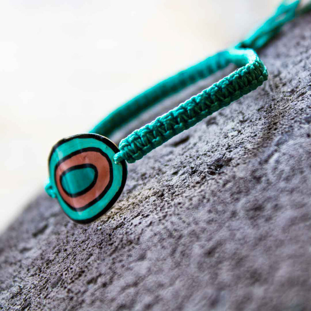 mira emerald green pink bracelet