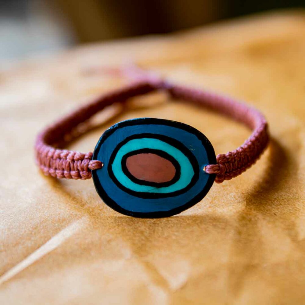 mira salmon blue bracelet