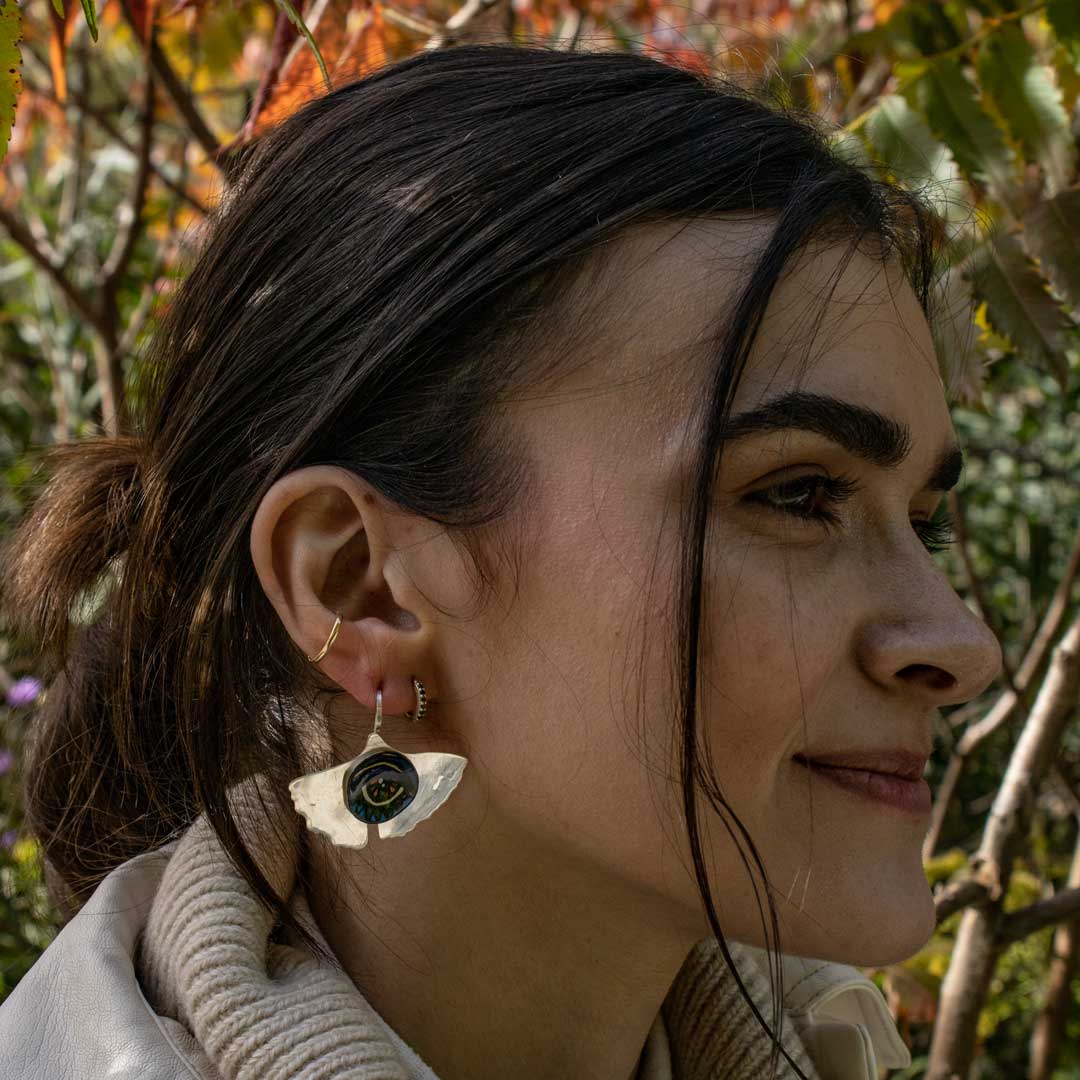 tithorea nymph earrings